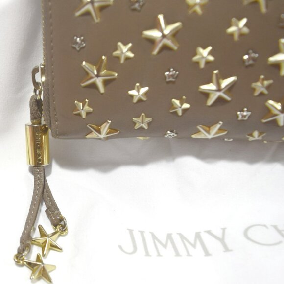 Jimmy Choo Filipa Star Stud & Crystal Continental Wallet – Taupe – Pre-Owned - Picture 8 of 12
